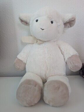 Pottery Barn Kids Cream and Tan Plush Lamb
